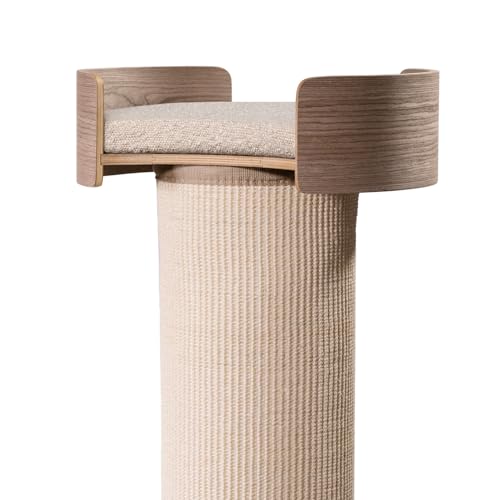 Giant Scratching Tower with Perch, 44.5" Height with Replaceable Sisal and Removable Bed X370
