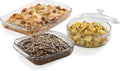 3-Piece Glass Casserole Baking Dish Set with 1 Cover M942