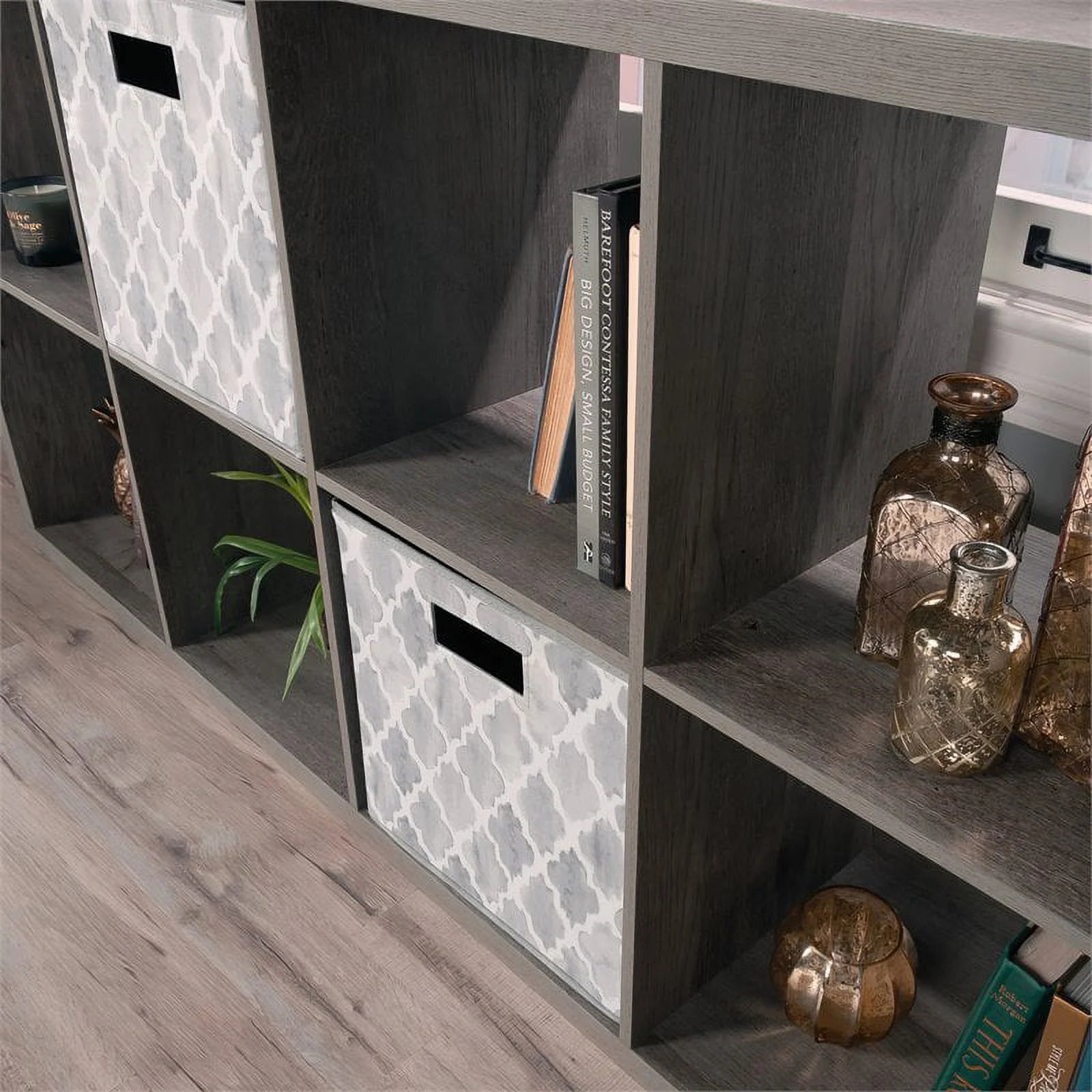 8-Cube Organizer Storage Bookshelf, Mystic Oak Finish Z280