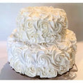 Two Tier Ivory Rosette Prop Decoration Cake K466838