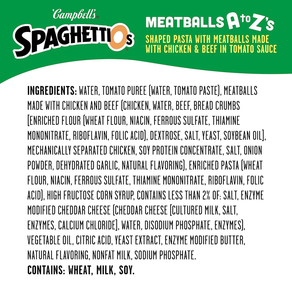15.6 oz Canned Pasta with Meatballs (Pack of 12) O127