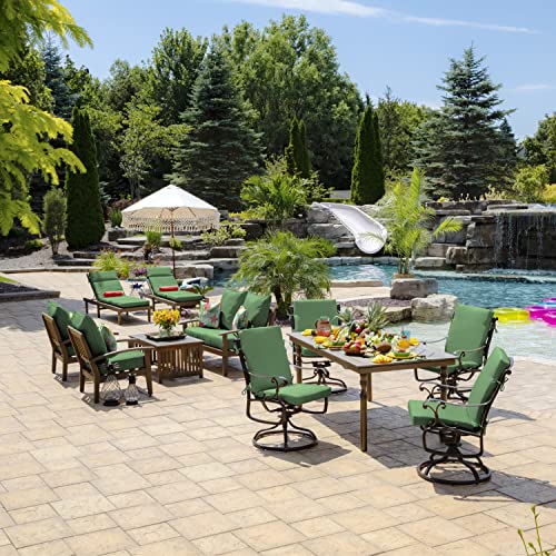 Sapphire Blue 20 in x 20 in Weather-Proof Patio Cushion W735455