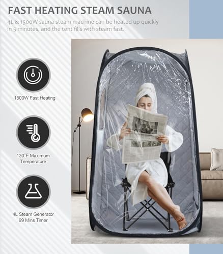 2 Person Sauna Tent with 2 Folding Chairs S64472
