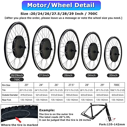48V 350W Rear Hub Motor Ebike Conversion Kit with LCD Display Q9935
