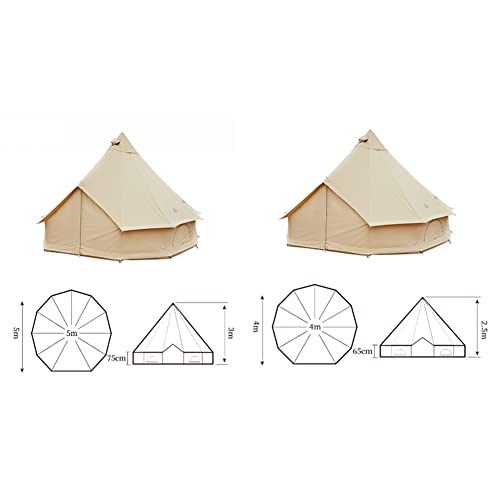 Canvas Bell Tent with Stove Jack, 4 Season Waterproof Tent L224490
