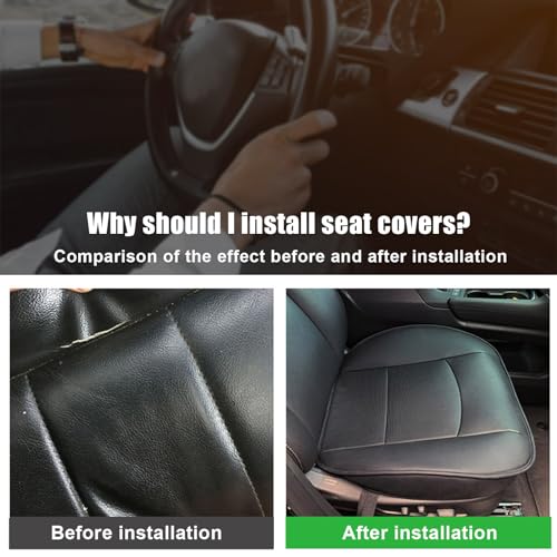 Beige PU Leather Car Seat Bottom Cover J787880