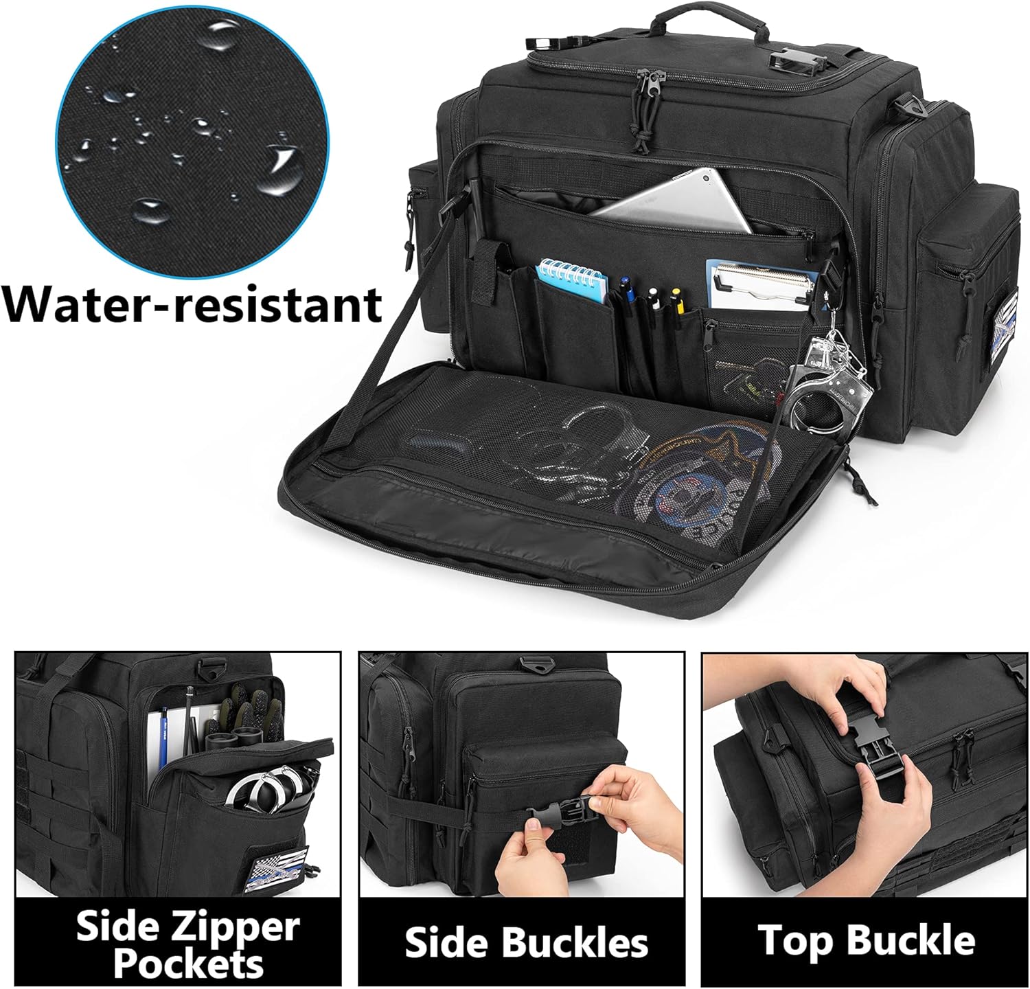 Black Patrol Bag with Laptop Layer T39551