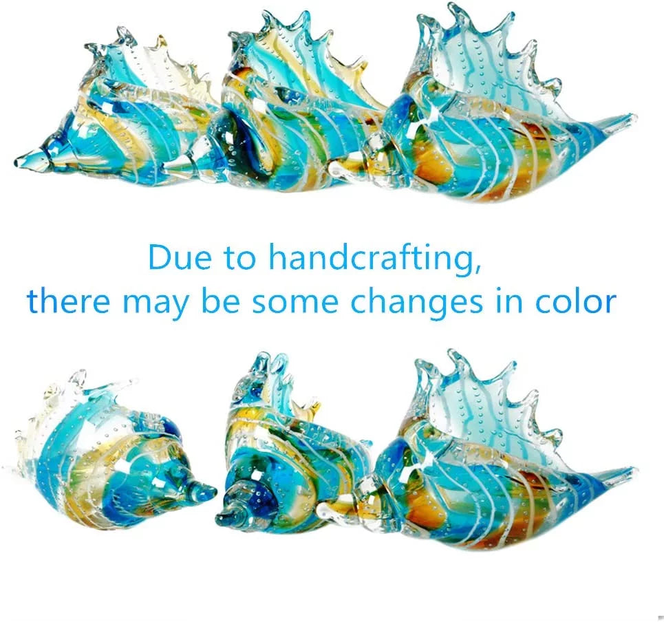 Hand Blown Glass Conch Figurines V40078