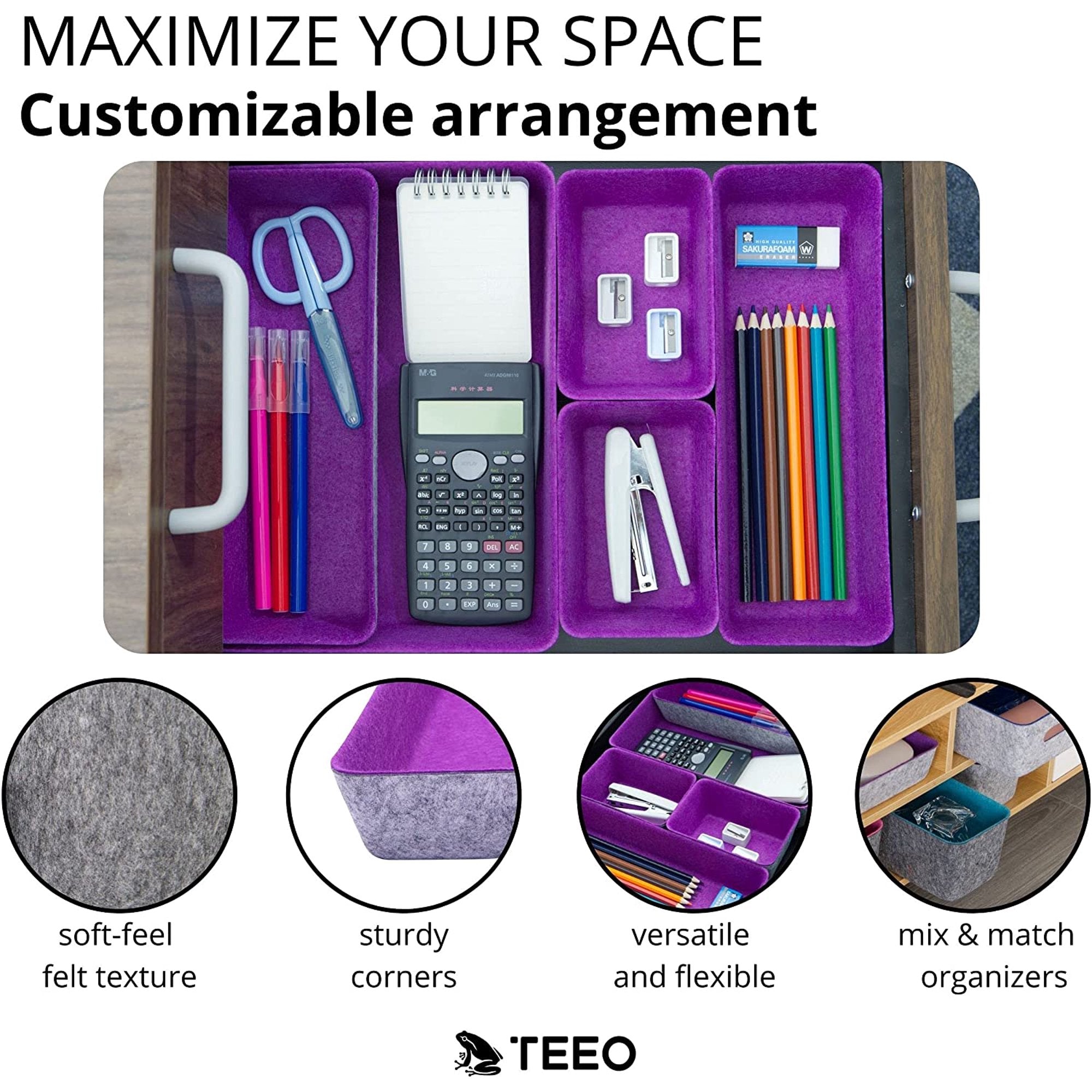 Felt Drawer Organizer Pack of 9 I1534