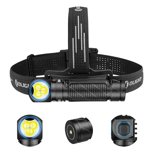 Rechargeable Headlamp Flashlight, 3000 Lumens LED Headlight with Red Light, Waterproof Head Lamp with Headband (Black) W89498