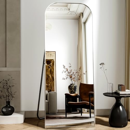 56x21 Inch Full Length Mirror with Aluminum Frame, Black T17478
