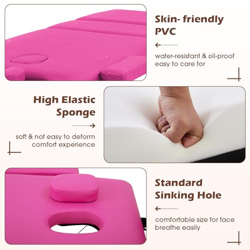 24 inch Wide Folding Height Adjustable Massage Table with Non-Woven Bag S16133