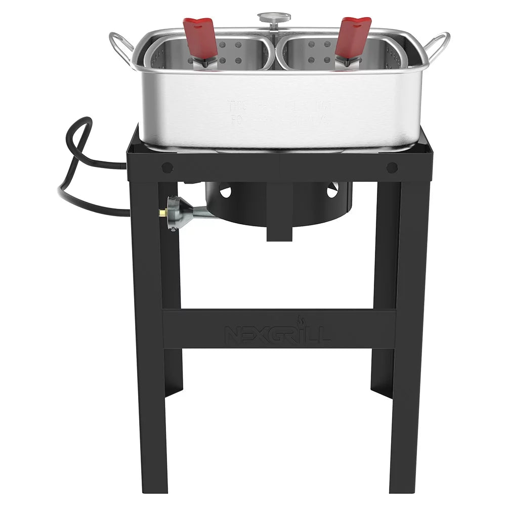 18 Qt Aluminum Fish Fryer with Double Basket U941957
