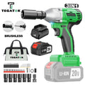 Cordless Impact Wrench 1/2 430N.m 2400 RPM Brushless with 4000 mAH Battery Fast Charger 6 Sockets Tool Bag F383846