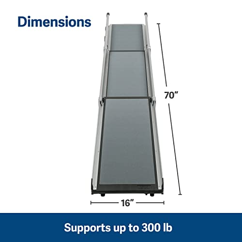 X-Large 47 in. - 87 in. Portable Lightweight Aluminum Pet Ramp P441