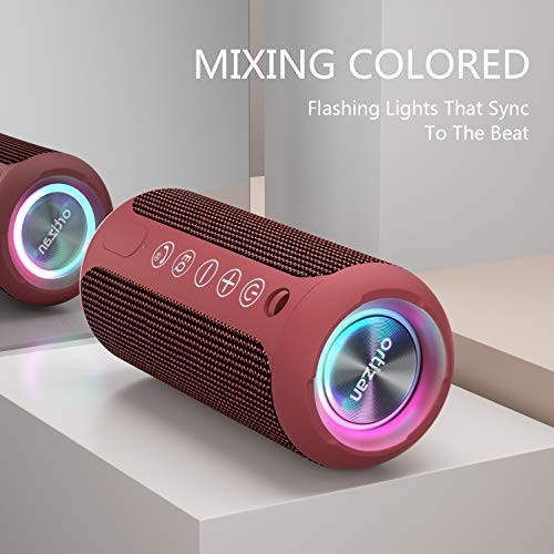 IPX7 Waterproof Bluetooth Speaker with LED Lights, 30H Playtime (Black) B646713