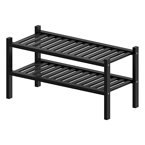 6-Tier Bamboo Shoe Rack (Black) M3447