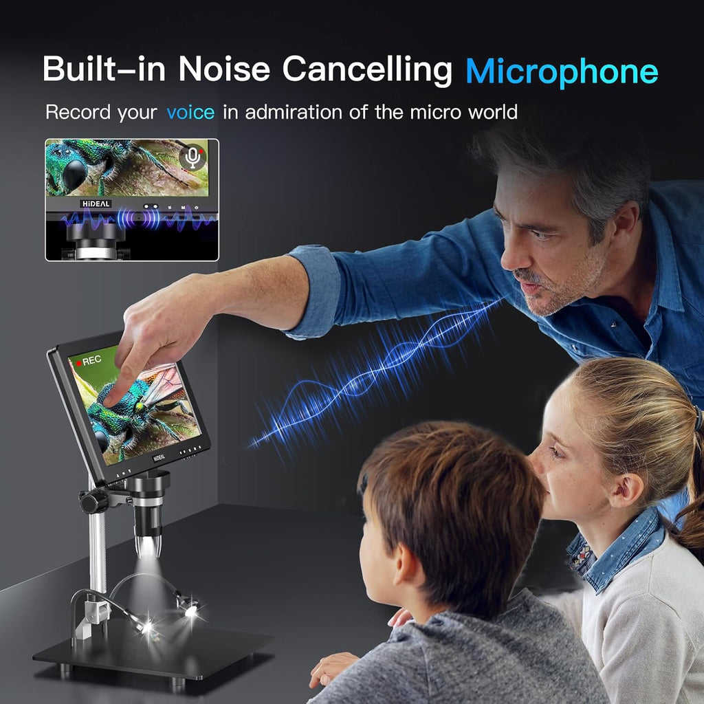 HDMI Digital Microscope 1500X HD IPS Screen 20MP Coin Microscope Magnifier with Light A30009