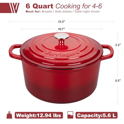 4.5 Quart White Enameled Cast Iron Dutch Oven N877123