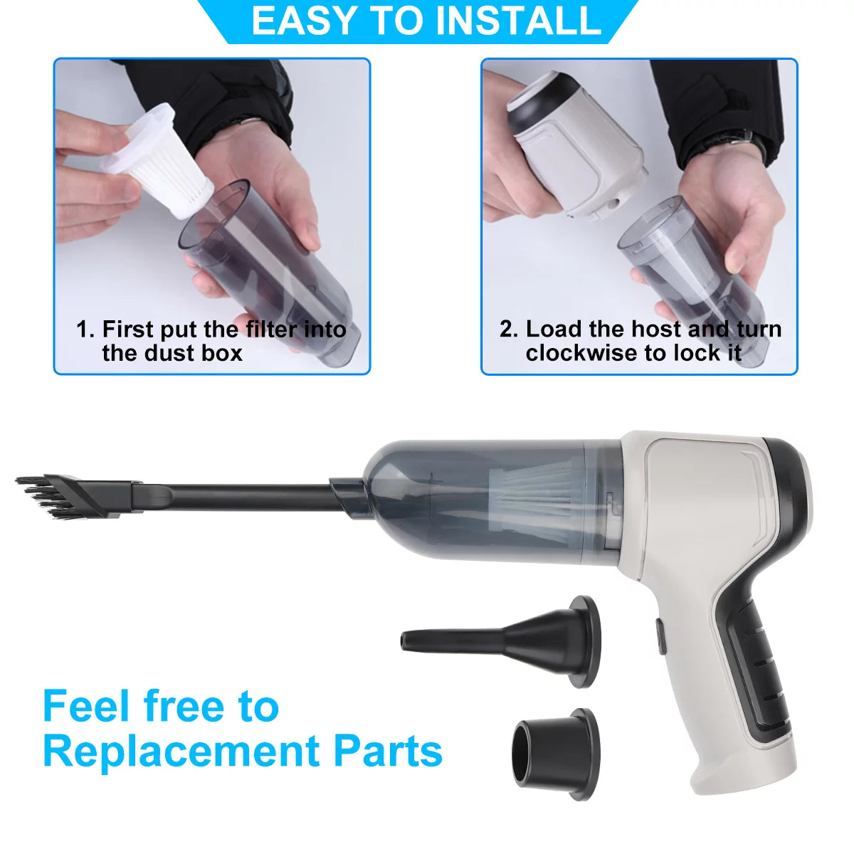 4 In 1 Handheld Wireless Car Vacuum Cleaner 9000Pa Strong Suction Mini Cleaner U558224