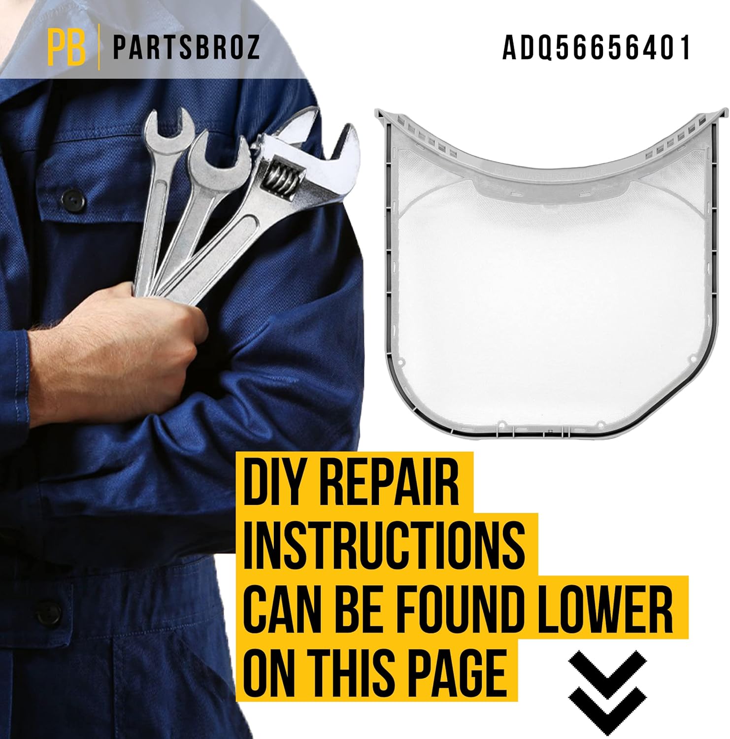 LG Dryer Lint Filter Trap Screen Replacement V463178
