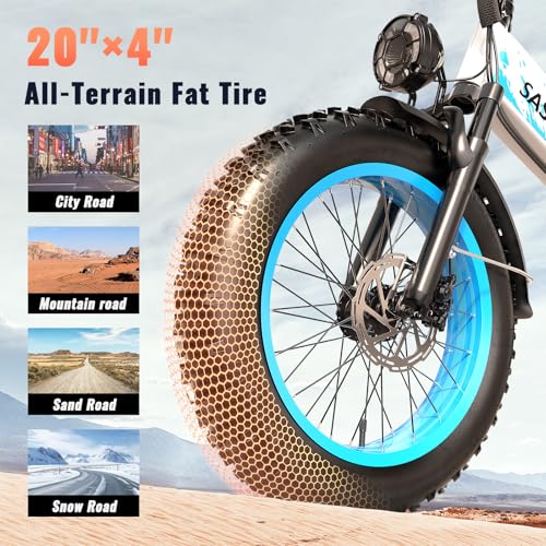 52v 20AH Full Suspension Electric Bike with 20"x 4.0 Fat Tire H909