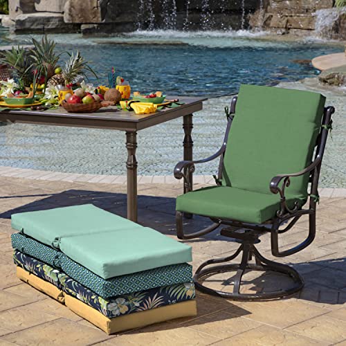 Sapphire Blue 20 in x 20 in Weather-Proof Patio Cushion W735455