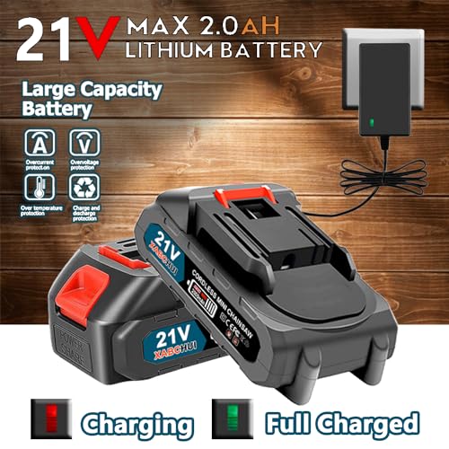 6 Inch Cordless Mini Chainsaw with 2 2.0Ah Battery and 2 Chains P40602