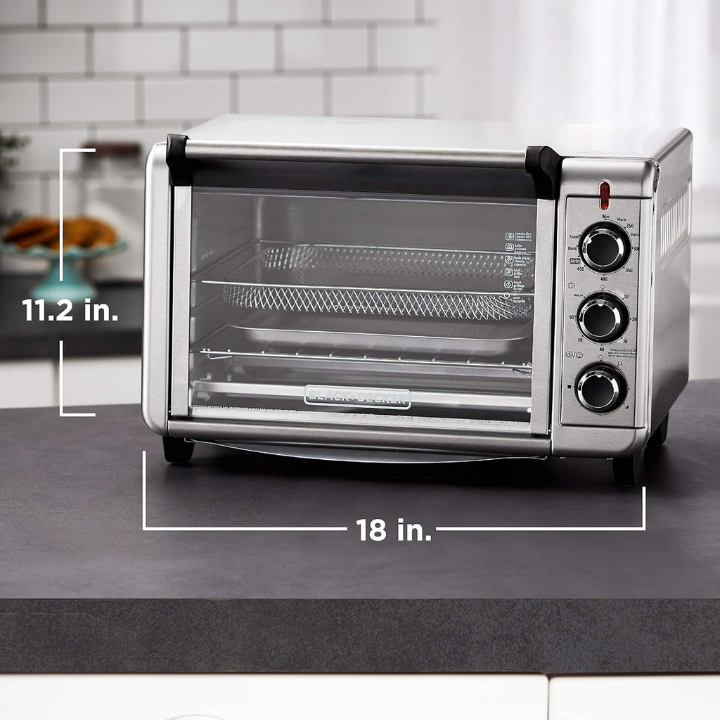 6-Slice Air Fry Toaster Oven, Stainless Steel Y953
