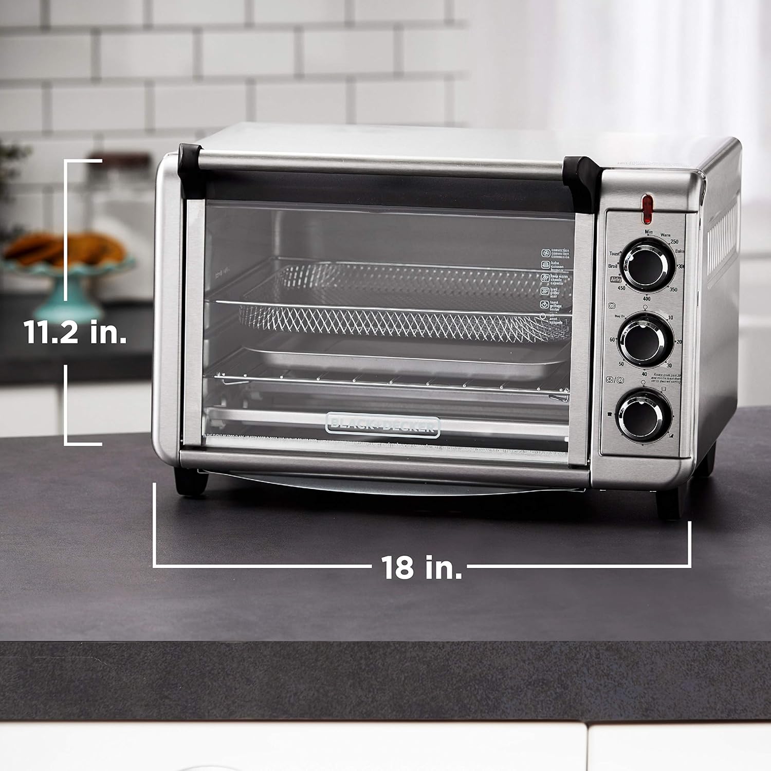 6-Slice Air Fry Toaster Oven, Stainless Steel Y953