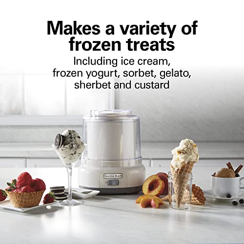 Electric Automatic Ice Cream Maker 1.5 Quart White Q158893