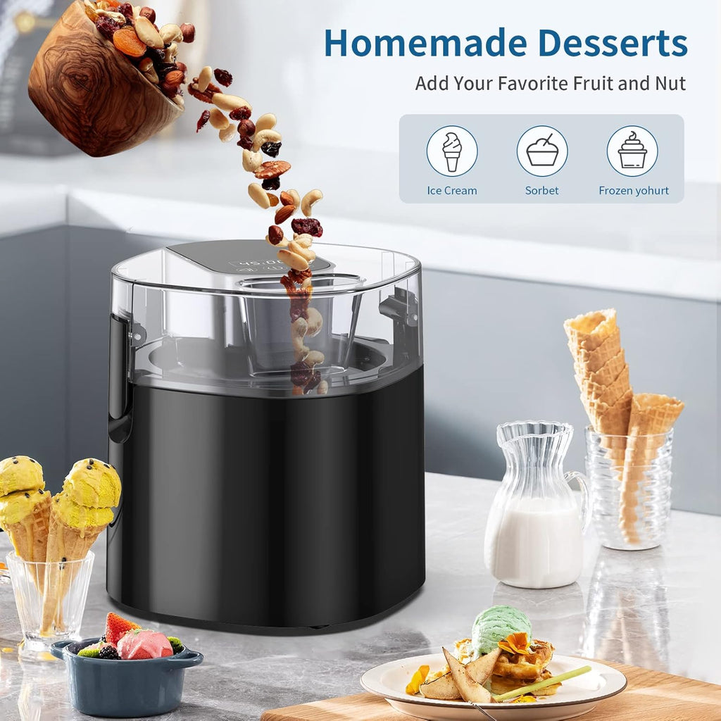 1.58 Quart Ice Cream Maker Machine with Double-Insulated Freezer Bowl P855695