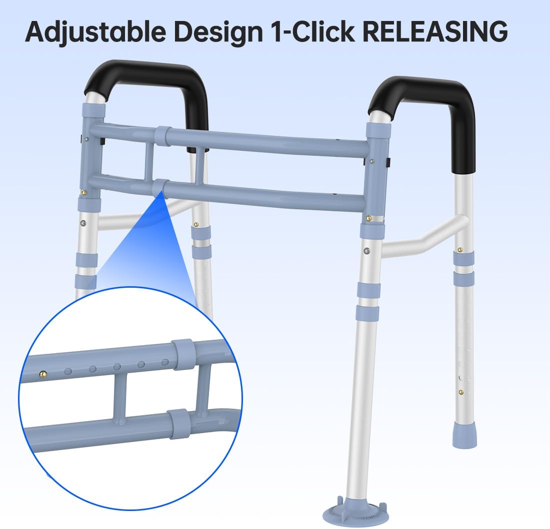 Adjustable Width Folding Toilet Safety Rail B176