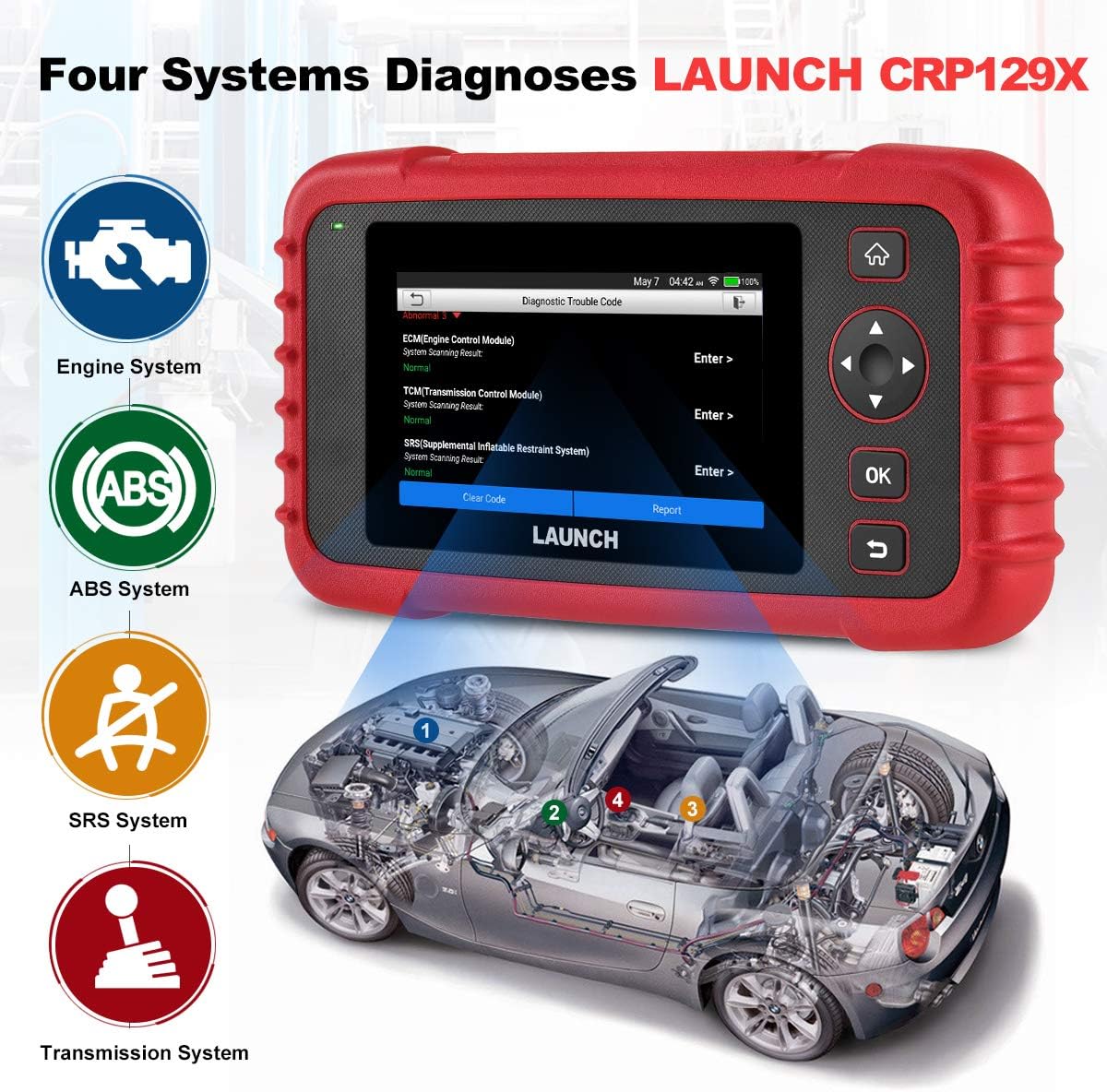 OBD2 Scanner with 8 Reset Functions R62718