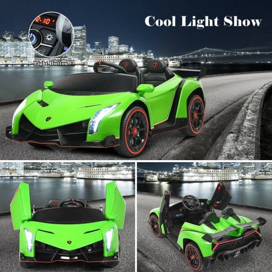 Green 12V 2-Seater Licensed Lamborghini Kids Ride on Car with RC Q303920
