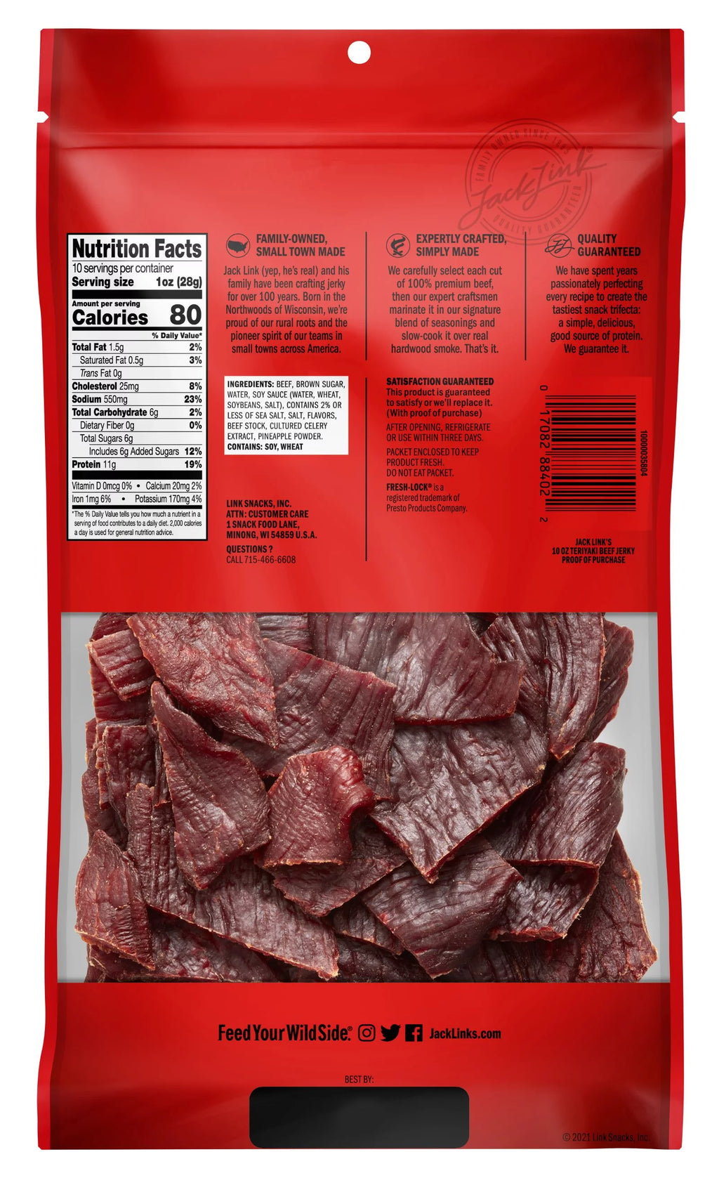 10oz Beef Teriyaki Jerky I718