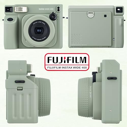 Sage Green Instant Film Camera with 40 Sheets and Carrying Case P9371