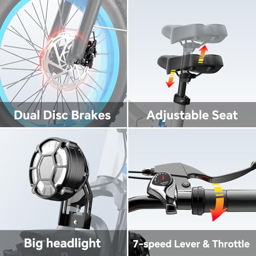 52v 20AH Full Suspension Electric Bike with 20"x 4.0 Fat Tire H909
