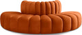 Cognac Velvet Sofa U2232