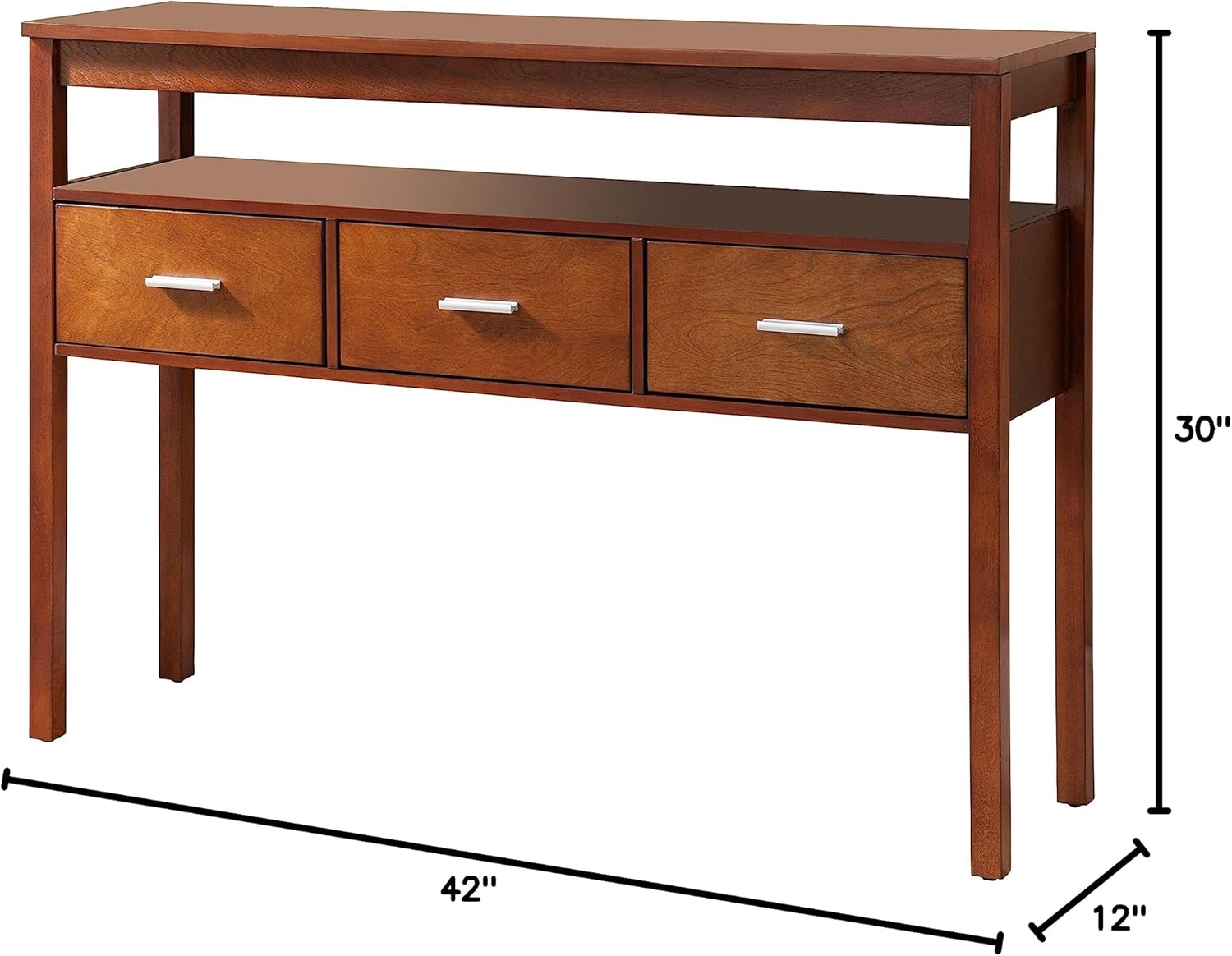 Walnut Wood Console Table L40633