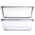 63 Oz 2 Pcs Large Glass Food Storage Containers with Locking Lids X5965