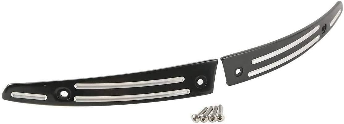 Black Split Windshield Side Trim Center Trim Kit for Harley Touring Road Glide Models Z2472