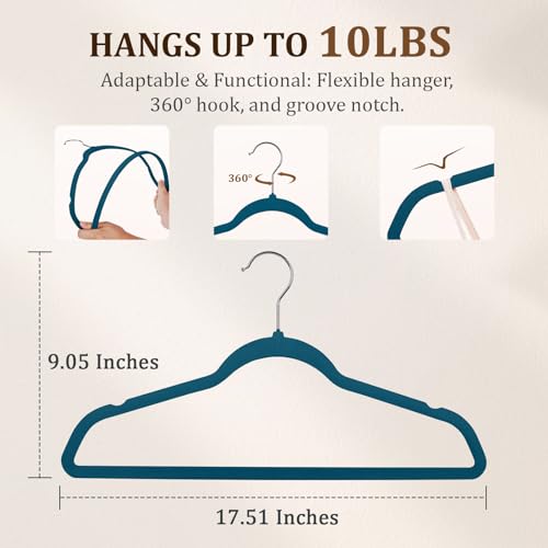 50 Pack Black Rubber Coated Plastic Hangers I714164