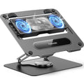 Laptop Cooling Stand with 360° Rotation Base, Detachable Thermoelectric Cooler, Adjustable Height, Solid Carbon Steel, 2-Power Peltier Cooling Pad J7300