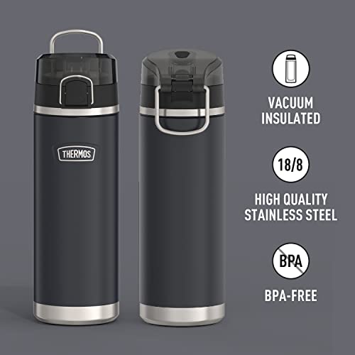 24 Ounce Vacuum Insulated Stainless Steel Water Bottle with Lid Q454511