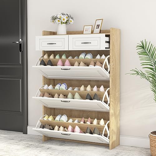 Shoe Cabinet with 3 Flip Drawers and 2 Drawers Z434