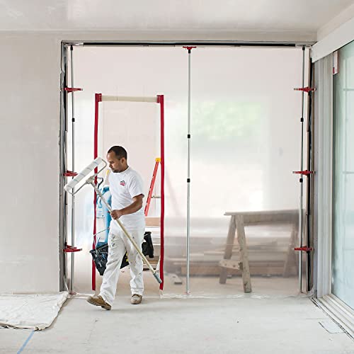 Heavy-Duty Zipper for Dust Barriers, 2-Pack, Red A944480