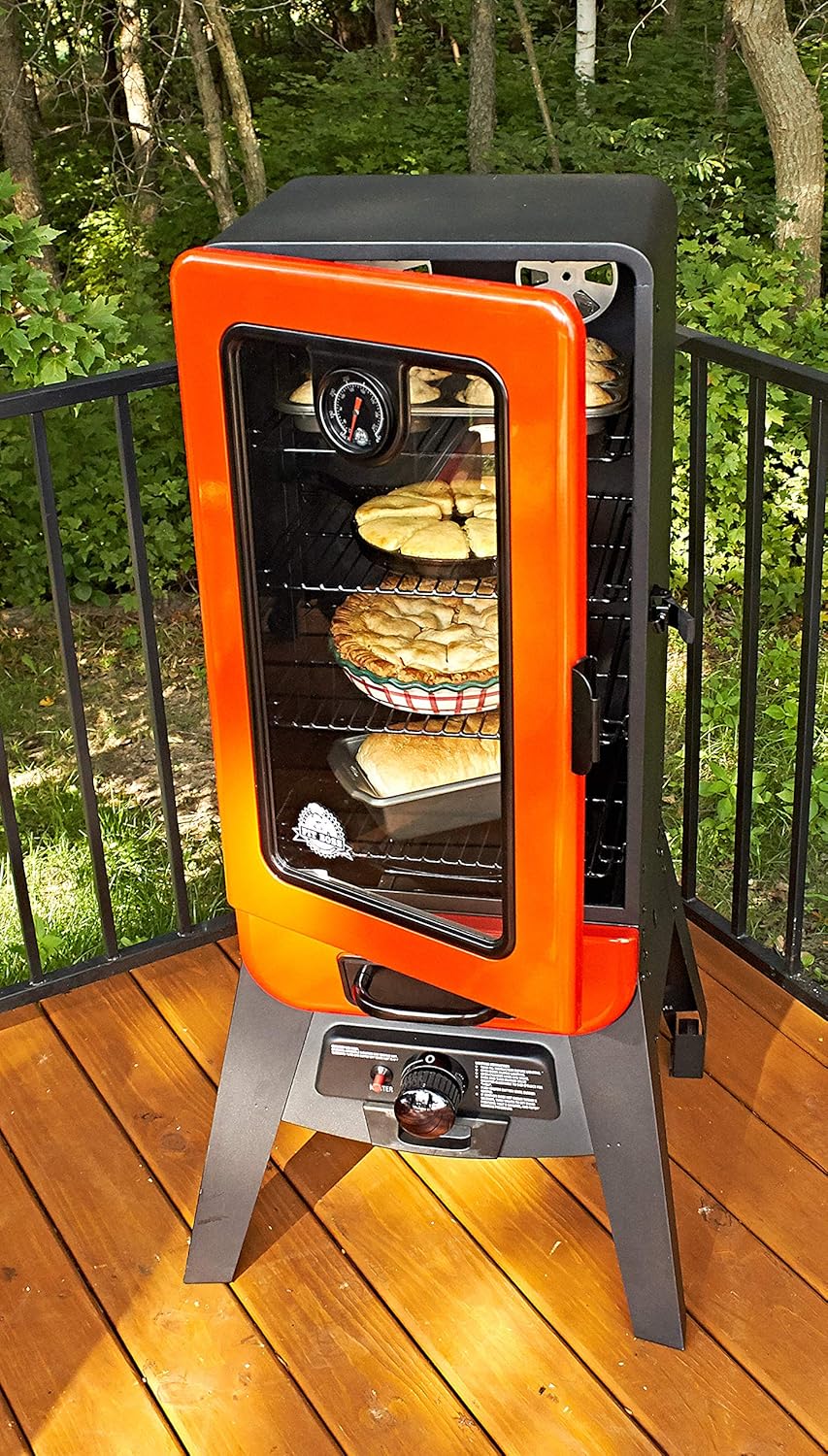 Red Vertical LP Gas Smoker T778