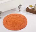 100% Cotton Tufted Bath Rug, 22" Round, Terracotta B953