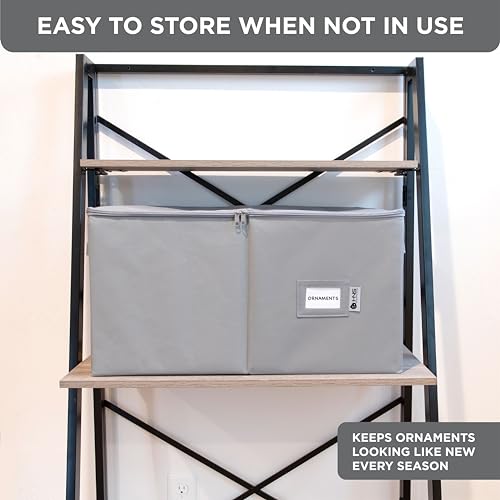 Grey 54 Ornament Storage Container with Dividers J33091